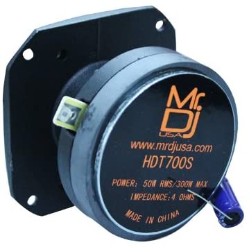 Mr. Dj HDT700S 3.5-Inch Titanium Bullet High Compression Tweeter for Car, Van, ATV, UTV, Marine, Boat, Motorcycle, Motorsports, and Competition