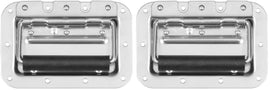 2 MR DJ HR100C Spring Loaded Recesses Handle<br/>Medium Spring Loaded Recessed Heavy Duty Chrome Flight Case Speaker Cabinet Road Case Handle