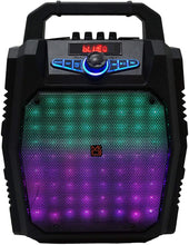 Charger l&#39;image dans la galerie, Mr. Dj PartyRock Bluetooth Speaker&lt;br/&gt;(Party Rock) 8&quot; Portable Powerful PA Bluetooth Speaker Karaoke Machine with Sound Activated Lights, Battery Powered, FM Radio, USB/Micro SD Card, &amp; LED Party Light Perfect for Party