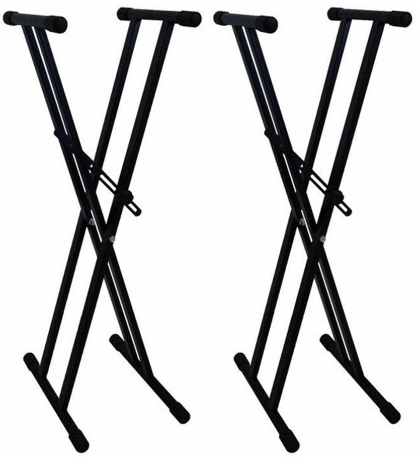 2 Mr Dj KS350 Keyboard Stand Adjustable Metal Music Keyboard Electronic Piano Dual X Stand