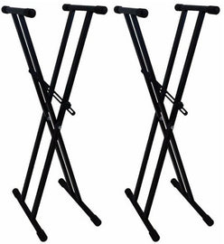 2 Mr Dj KS350 Keyboard Stand Adjustable Metal Music Keyboard Electronic Piano Dual X Stand
