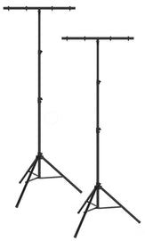2 MR DJ LS-100 Pro DJ Lighting Tripod & T-Bar Portable Light Stand Bundle