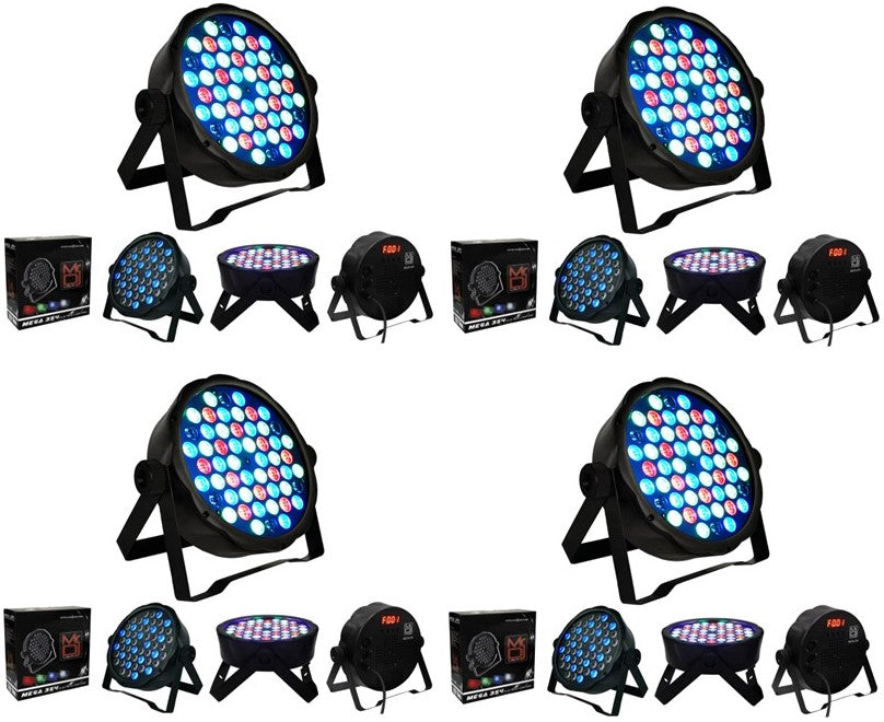 4 MR DJ MEGA354 Slim Disco DJ Party Club Stage Show Lighting Flat Par Wash Lighting