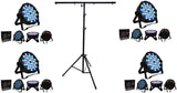 MR DJ LS100 Stand & 4 MEGA354 Slim Disco DJ Party Club Stage Show Lighting Flat Par Wash Lighting