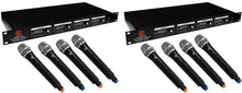 Charger l&#39;image dans la galerie, 2 Mr Dj MICVHF-8500 4  Channel Handheld Wireless Microphone PA/DJ/KTV/Karaoke