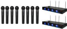 Load image into Gallery viewer, 2 Mr Dj MICVHF-8800 4 Channel PA/DJ/KTV/Karaoke VHF Handheld Wireless Microphone