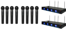 Load image into Gallery viewer, 2 Mr Dj 4 CH Pro VHF Wireless Handheld DJ KTV Stage Microphone PA 4 Mic System