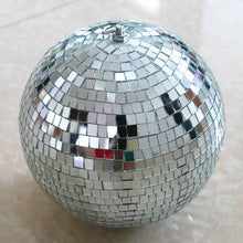 Load image into Gallery viewer, 8" Mirror Balls Silver Covered with Tiny Mirrored Squares