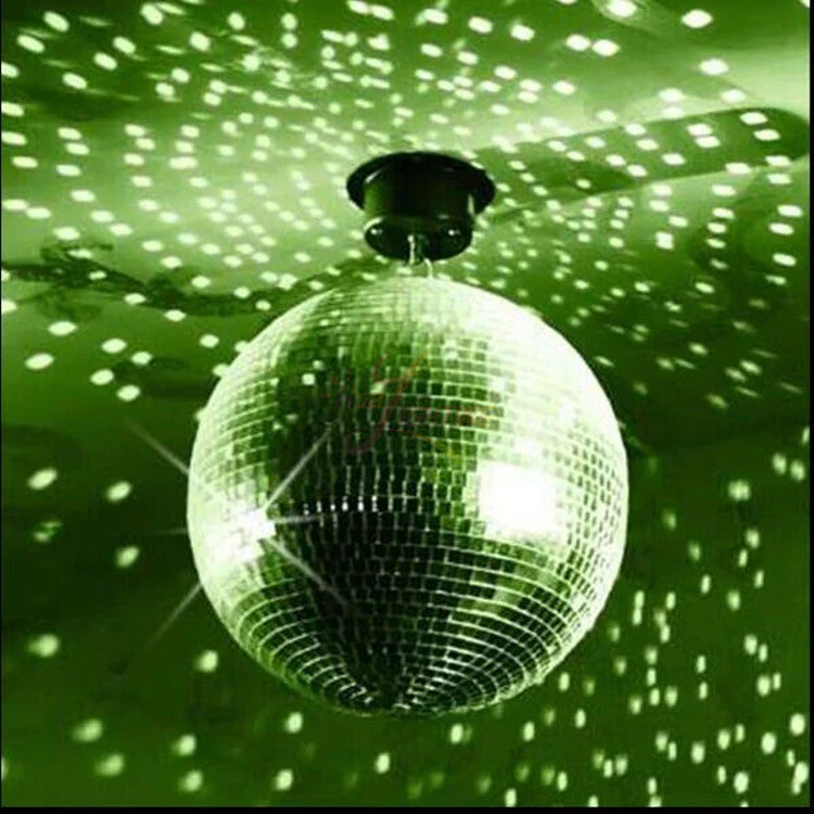MR DJ MB12 12" mirror ball covered in 1/4-inch mirrored glass + Motor