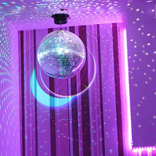 Load image into Gallery viewer, MR DJ MB12 12" mirror ball covered in 1/4-inch mirrored glass + Motor
