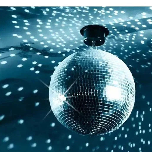 MR DJ MB12 12" mirror ball covered in 1/4-inch mirrored glass + Motor