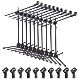 10 MR DJ MS500 Heavy Duty Telescoping Microphone Mic Boom Stand Tripod