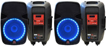 Charger l&#39;image dans la galerie, 2 MR DJ PBX2690LB 15&quot; Bluetooth Speaker 2-way 15&quot; PA DJ 3500 Watts Active Powered Bluetooth Karaoke Speaker with LED Accent Lighting