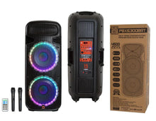 Charger l'image dans la galerie, MR DJ PBX6300BAT DUAL 15" 4500W MAX POWER 2-WAY PA/DJ BLUETOOTH BATTERY SPEAKER