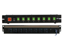Charger l'image dans la galerie, MR DJ PSC400 Power Switcher Surge Protectors <br/>Rack Mountable 8 Port Power Switcher Surge Protectors Green Toggles ON / OFF Power Center