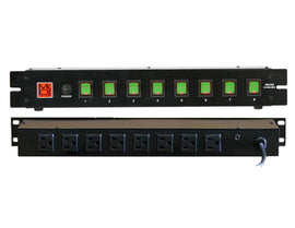 MR DJ PSC400 Professional 8-Outlet Rack Mount Power Conditioner Power Distribution Unit