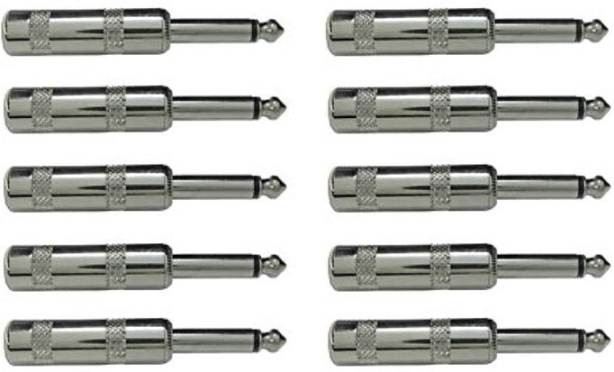 5 Pair MR DJ QMH10 Large Barrel 6.35mm 1/4" Male Mono TS Head Cable Mount Connector