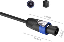 Charger l&#39;image dans la galerie, 2 American Terminal TCSMSM12 Speakon Male to Speakon Male Speaker Cable (12 feet)