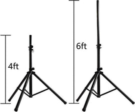 4 MR DJ SS300B Pro Audio DJ Heavy Duty Tripod Speaker Stands
