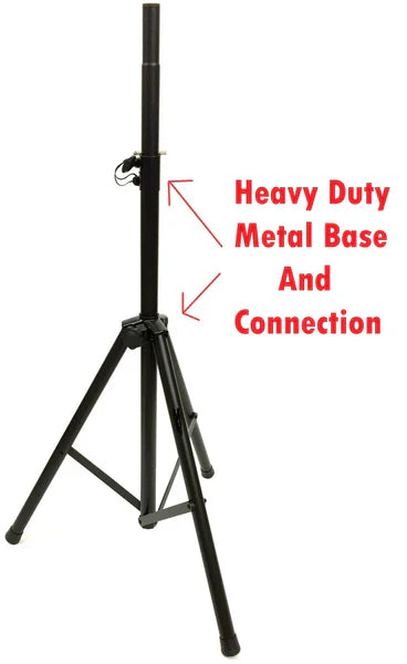 MR DJ SS750PKG 2 Universal Folding Tripod PRO PA DJ On Stage Speaker Stand & Carrying Bag & 1/4" 25' Cable