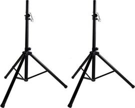 MR DJ Professional PA DJ 2 tripod speaker stands,4-6ft Adjustable Height, 35mm Compatible Insert, for stage/studio monitor/home