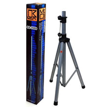 Load image into Gallery viewer, MR DJ SS350S Speaker Stand <br/> Universal Silver Heavy Duty Folding Tripod PRO PA DJ Home On Stage Speaker Stand Mount Holder