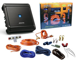 Alpine S-A60M 500W Class D Monoblock Amplifier + KIT4 4 Gauge Amplifier Kit