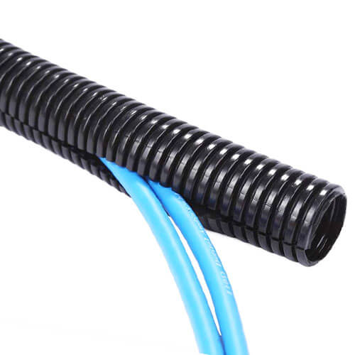 American Terminal 5 Feet Black 1" Split Wire Loom Conduit Polyethylene Tubing Black