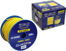 Load image into Gallery viewer, Absolute USA P16-500YE 16 Gauge 500-Feet Spool Primary Power Wire Cable (Yellow)