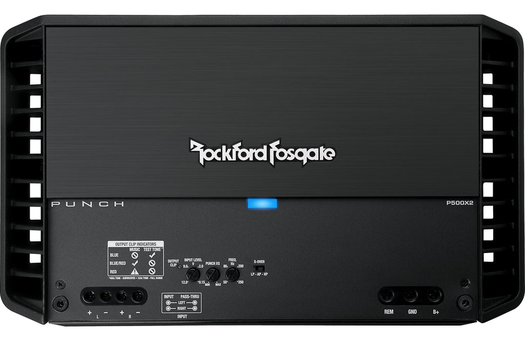 Rockford Fosgate Punch P500X2 2-channel car amplifier 150 watts RMS x 2