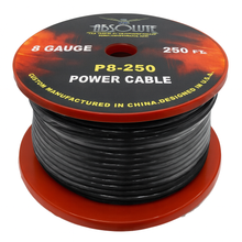 Charger l'image dans la galerie, Absolute P8250BK 8GA 250' Black Power Ground Wire Car Audio Amplifier Marine Cable