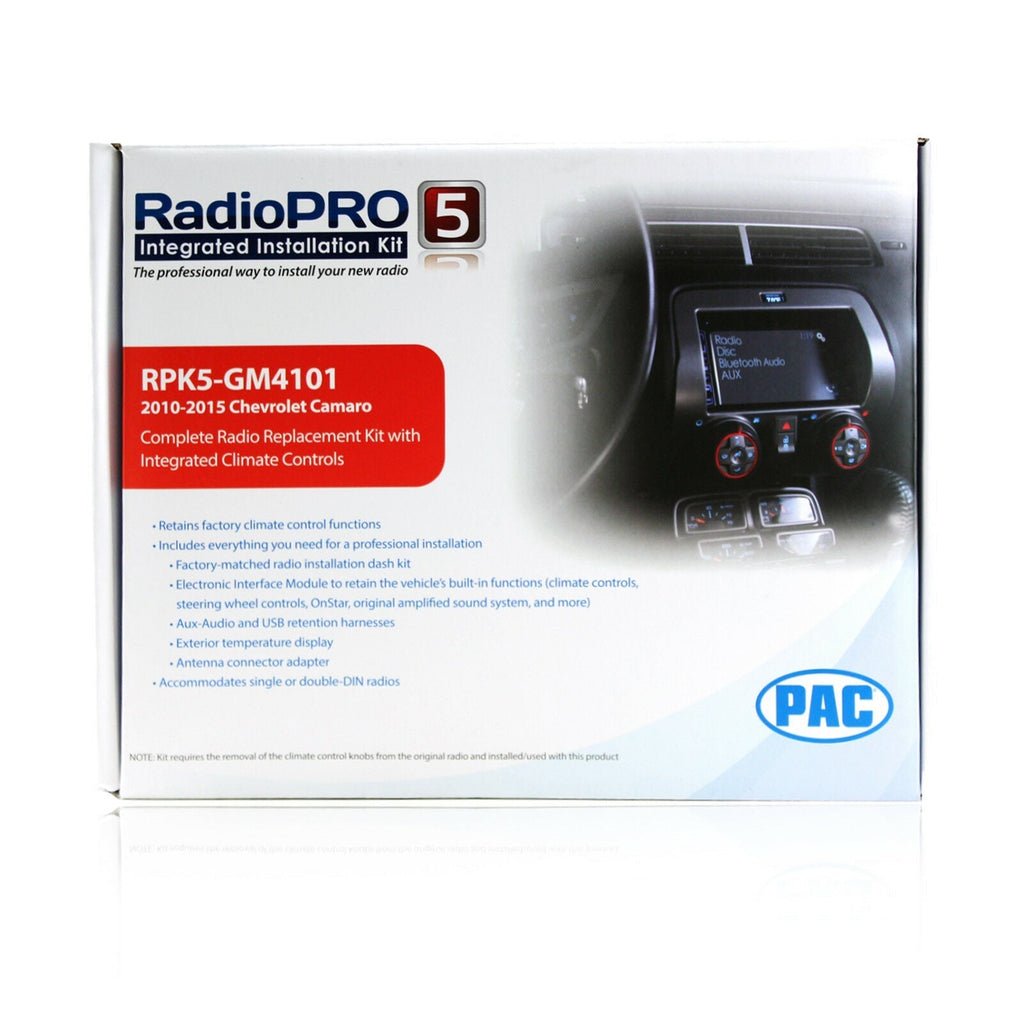 PAC RPK5-GM4101 Chevrolet Camaro Integrated Radio Replacement Kit 2010-15