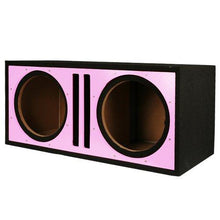 Charger l&#39;image dans la galerie, Absolute PDEB10PI Dual 10-Inch, 3/4-Inch MDF Twin Port Pink Subwoofer Enclosure