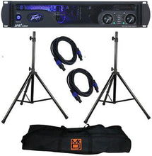 Load image into Gallery viewer, Peavey IPR2 5000 2-channel 5000W Power Amplifier + 2 Speaker Stand Bundle