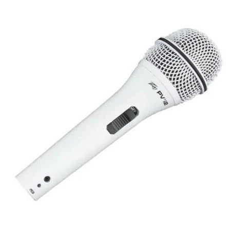 Peavey PVI 2W 1/4" White Cardioid Unidirectional Dynamic Vocal Microphone with 1/4" Cable