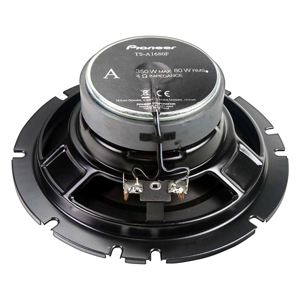 Pioneer TS-A1680F 350W Max 6.5" 4-Way Coaxial Speakers & Metra 72-4568 Speaker Harness for Selected General Motor Vehicles