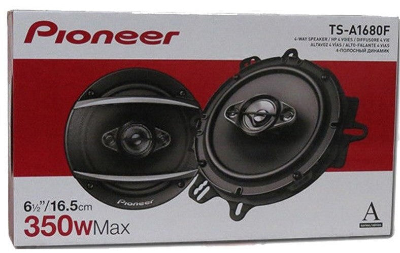 Pioneer 2 Pairs TS-A1680F 6.5" 4-Way 350W A-Series Coaxial Speakers + Absolute SW16G25 16 Gauge 25ft Speaker Wire