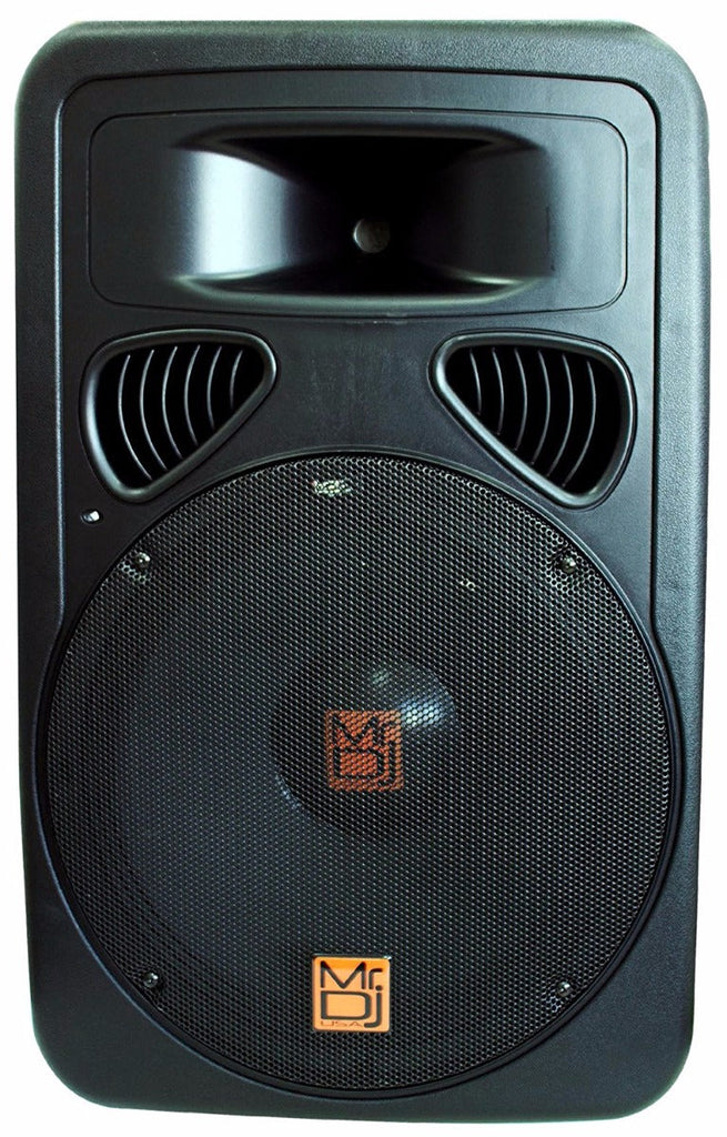 Mr. Dj PP-3000BT 15-Inch 2500-Watt Max Power Speaker with Built-In LCD/MP3/USB/SD and Bluetooth Works with all DJ Equipment