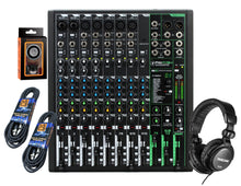 Load image into Gallery viewer, Mackie ProFX12v3 12-Channel Mixer with Built-in Effects and USB + Pro TH02 Headphone with Pair of XLR Cable+free Absolute Phone Holder