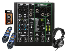 Charger l&#39;image dans la galerie, Mackie ProFX6v3 6-Channel Mixer with Built-in Effects and USB + Headphone + Pair XLR Cable + Phone Holder