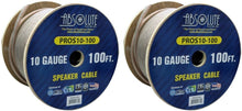 Charger l&#39;image dans la galerie, 2 Absolute USA PROS10100 10 Gauge Speaker Wire&lt;br/&gt;100&#39; 10 Gauge PRO PA DJ Car Home Marine Audio Speaker Wire Cable Spool