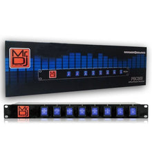 Charger l&#39;image dans la galerie, MR DJ PSC300 Rack Mountable 8 Port Power Switcher Surge Protectors Blue Toggles ON / OFF Power Center, Power Strip