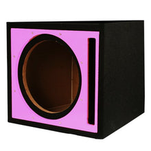 Charger l&#39;image dans la galerie, Absolute USA PSEB10P Single 10-Inch Ported Subwoofer Enclosure with Pink High Gloss Face Board