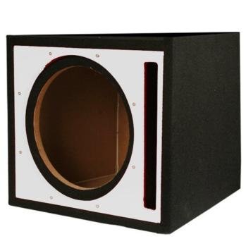 Absolute USA PSEB10S Single 10-Inch Ported Subwoofer Enclosure with Silver High Gloss Face Board