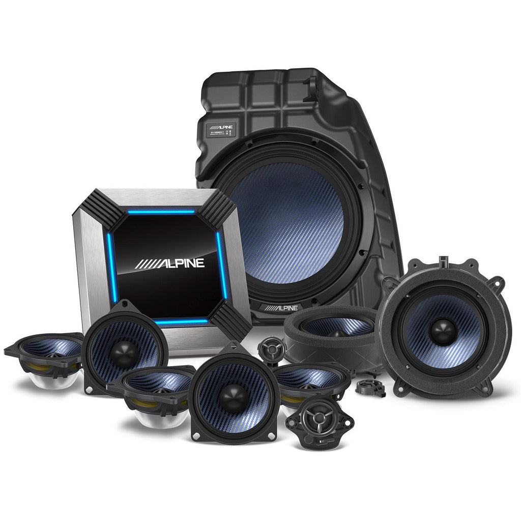 Alpine PSS-TSLA-223 11/13-Speaker Sound System Upgrade Fit 2022-Up Tesla Model 3 Bundle