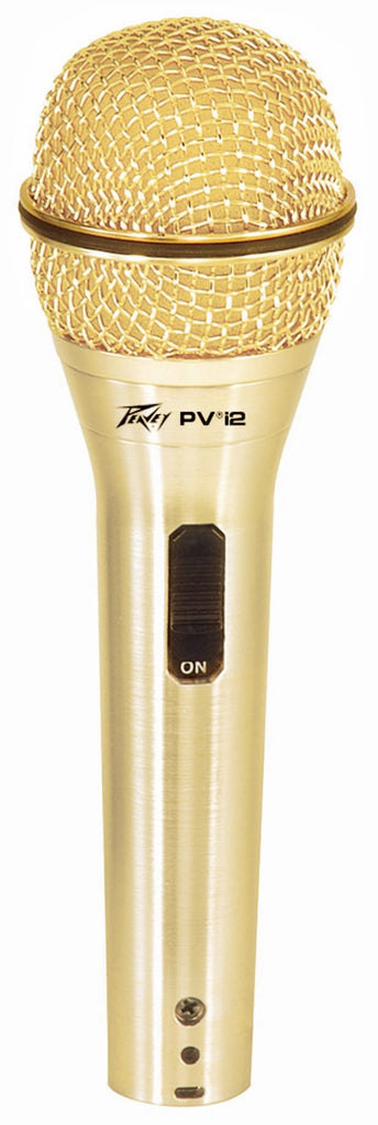 Peavey PVI 2G 1/4" Gold Cardioid Unidirectional Dynamic Vocal Microphone with 1/4" Cable