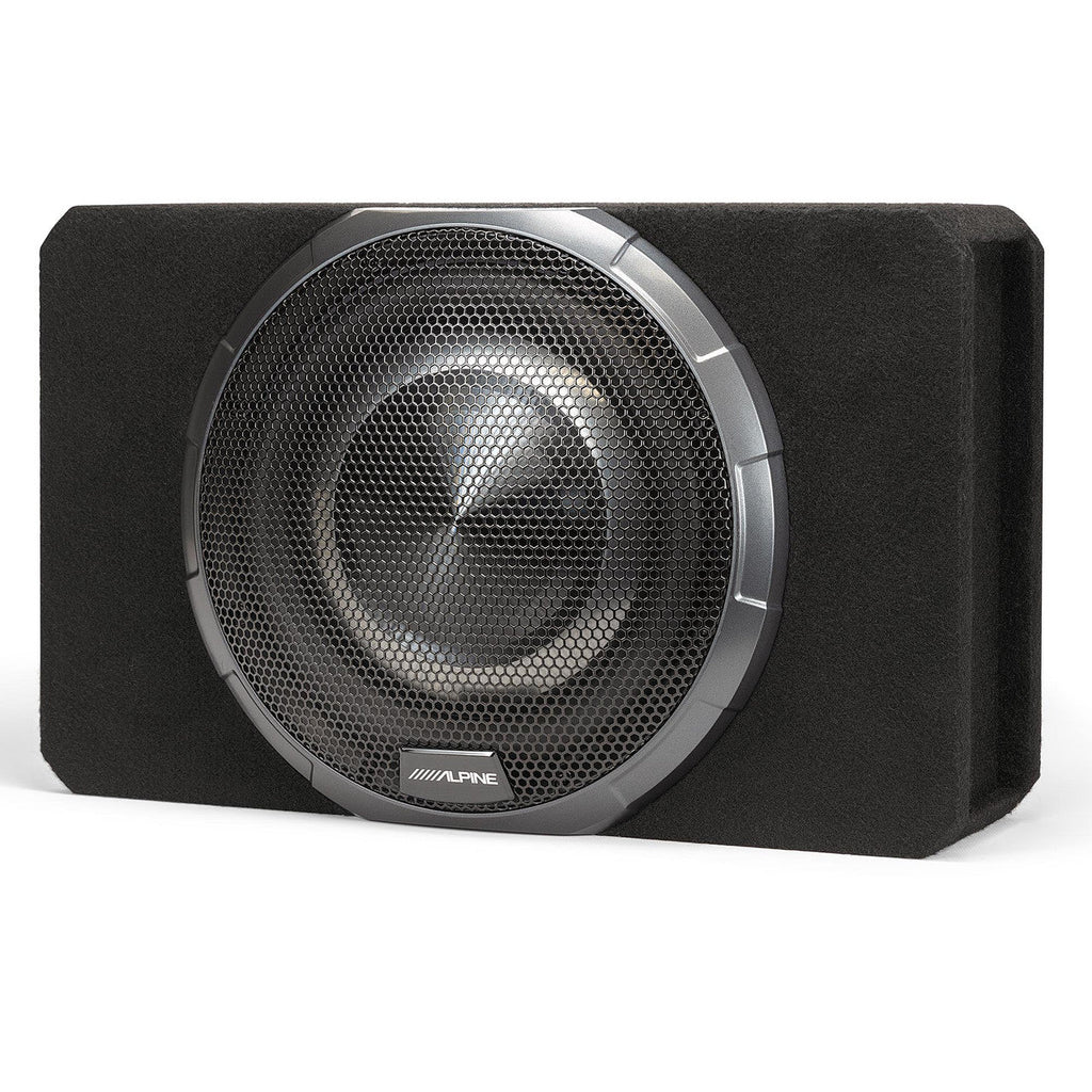 Alpine PWV-SB10 10" BassRev Powered Subwoofer Enclosure Bundle