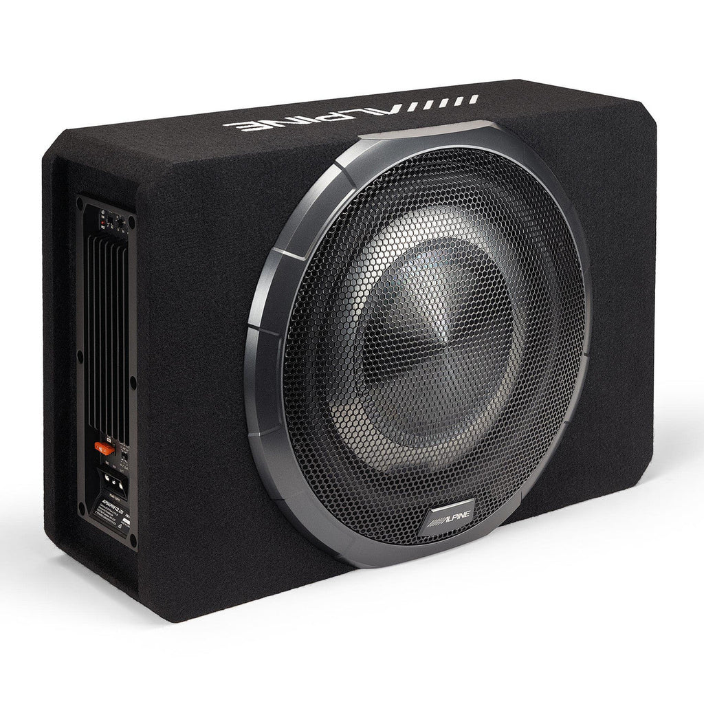 Alpine PWV-SB12 12" BassRev Powered Subwoofer Enclosure Bundle