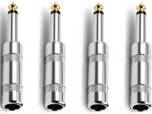 Load image into Gallery viewer, MR DJ QMH4 2 Pair 1/4" Mono Male Speaker Cable Connectors