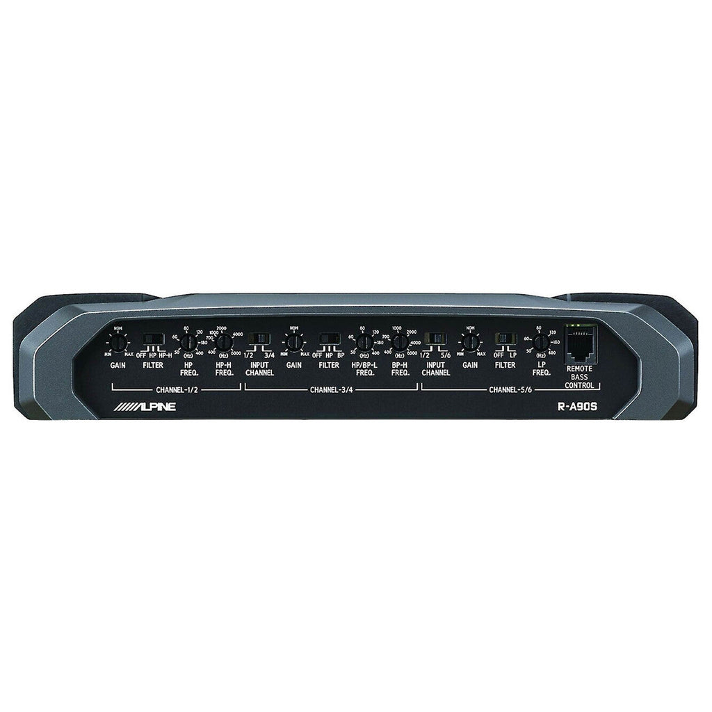 Alpine R-A90S 6/5/4/3 Channel Power Amplifier with staggered power Bundle
